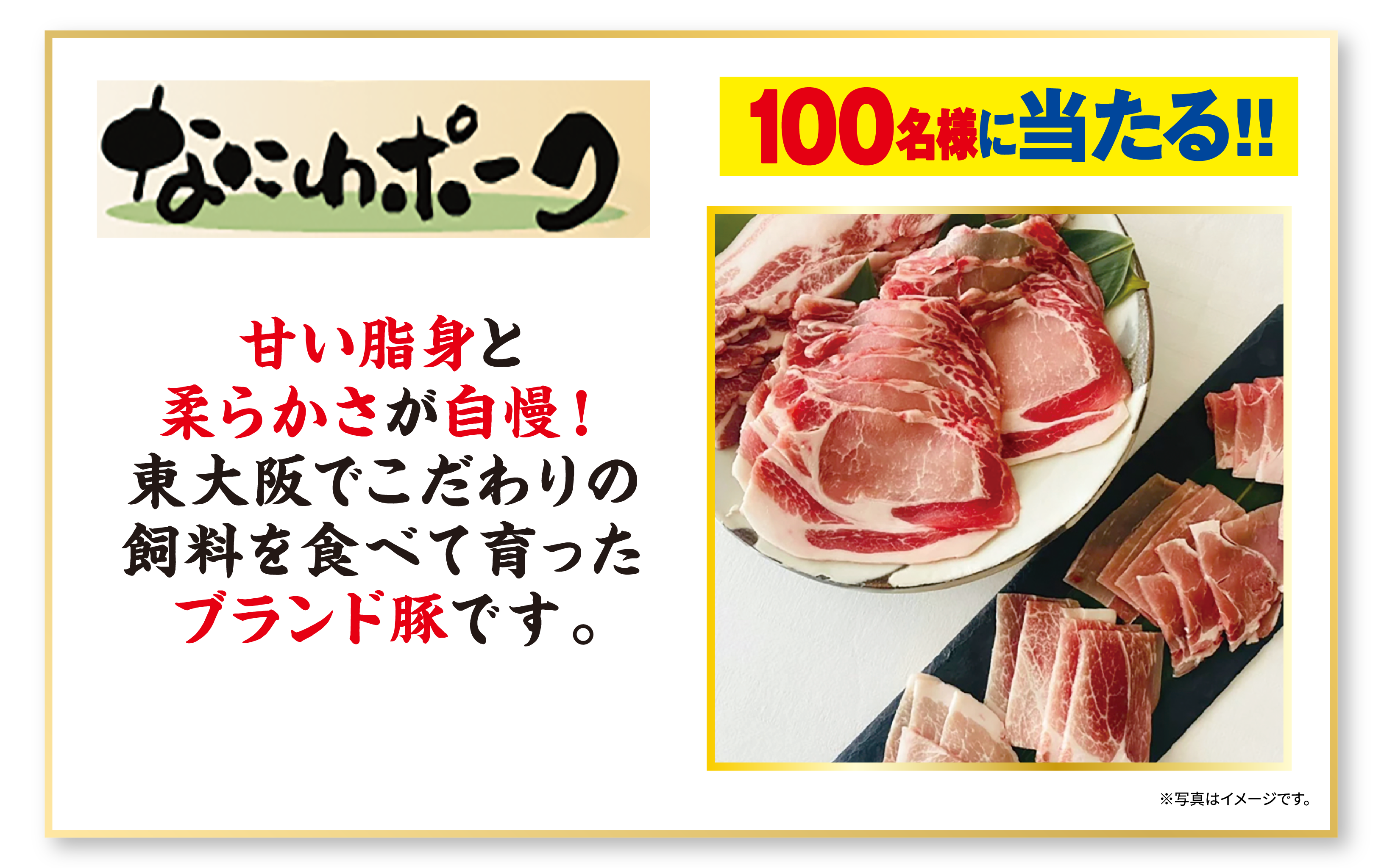 なにわポーク100名様